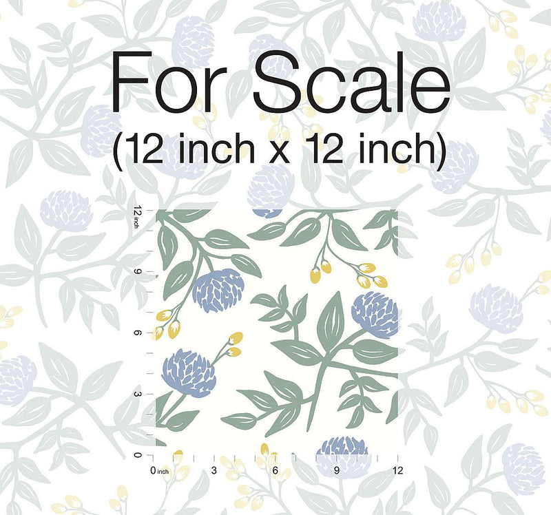 Wallpaper Peonies Wallpaper // Periwinkle & Sage 