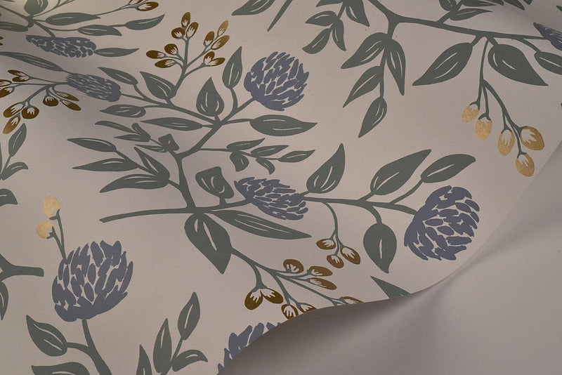 Wallpaper Peonies Wallpaper // Periwinkle & Sage 