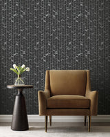 Wallpaper Perfect Petals Wallpaper // Black & Silver 