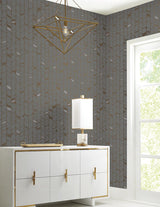 Wallpaper Perfect Petals Wallpaper // Grey & Gold 