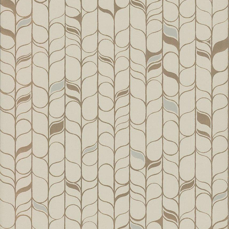 Wallpaper Perfect Petals Wallpaper Sample // Beige & Gold 8 x 10 