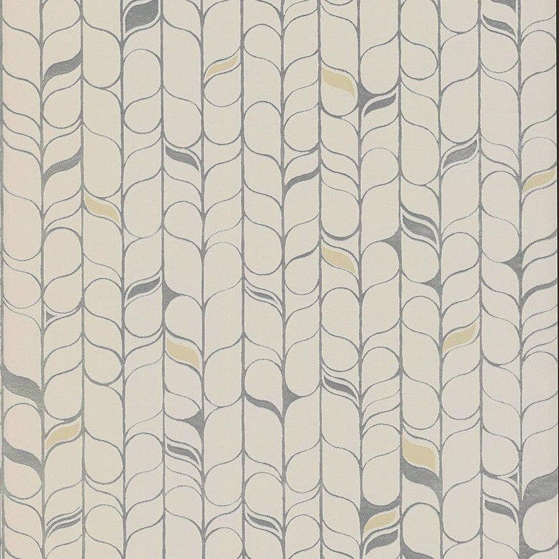 Wallpaper Perfect Petals Wallpaper Sample // Off White & Silver 8 x 10 