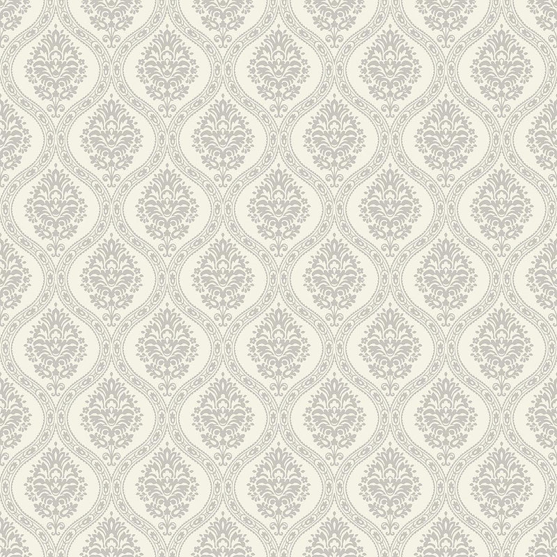 Wallpaper Petite Ogee Wallpaper Sample // Taupe 8 x 10 