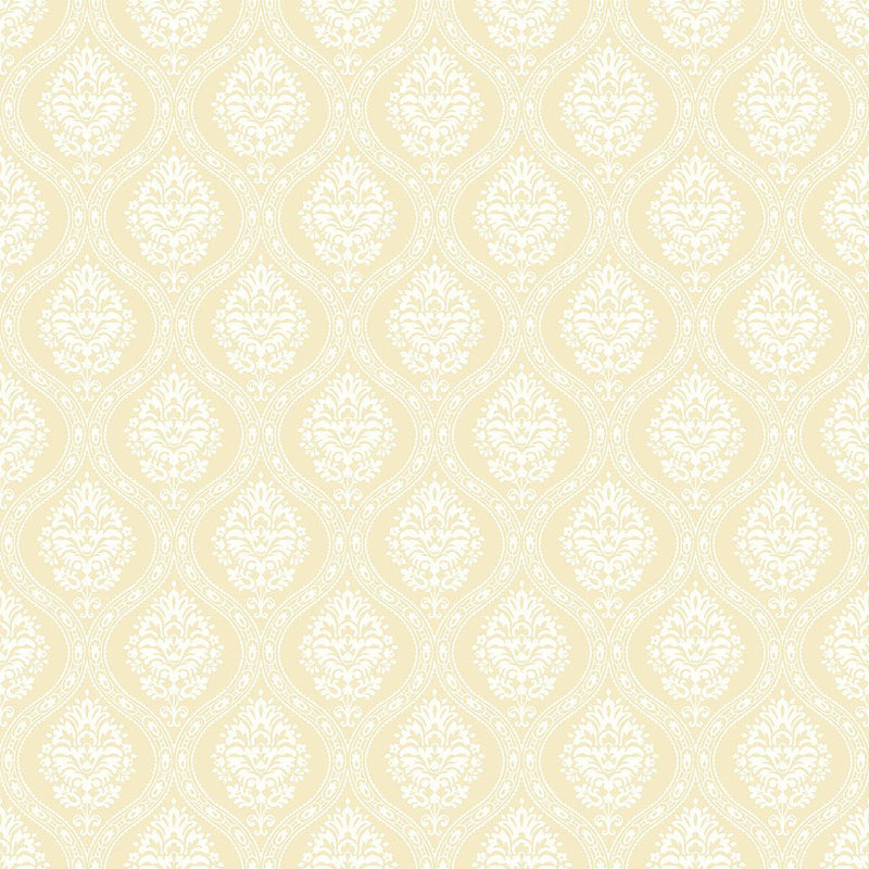 Wallpaper Petite Ogee Wallpaper Sample // Yellow 8 x 10 