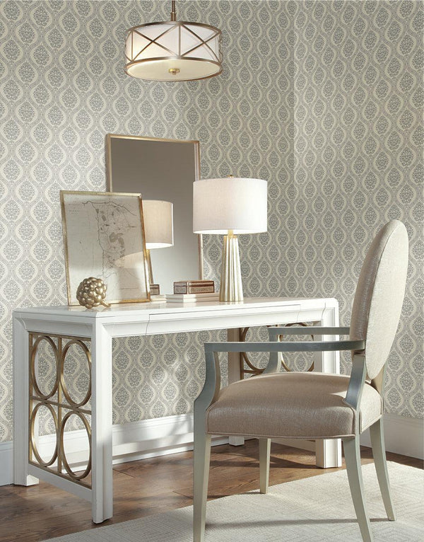 Wallpaper Petite Ogee Wallpaper // Taupe 