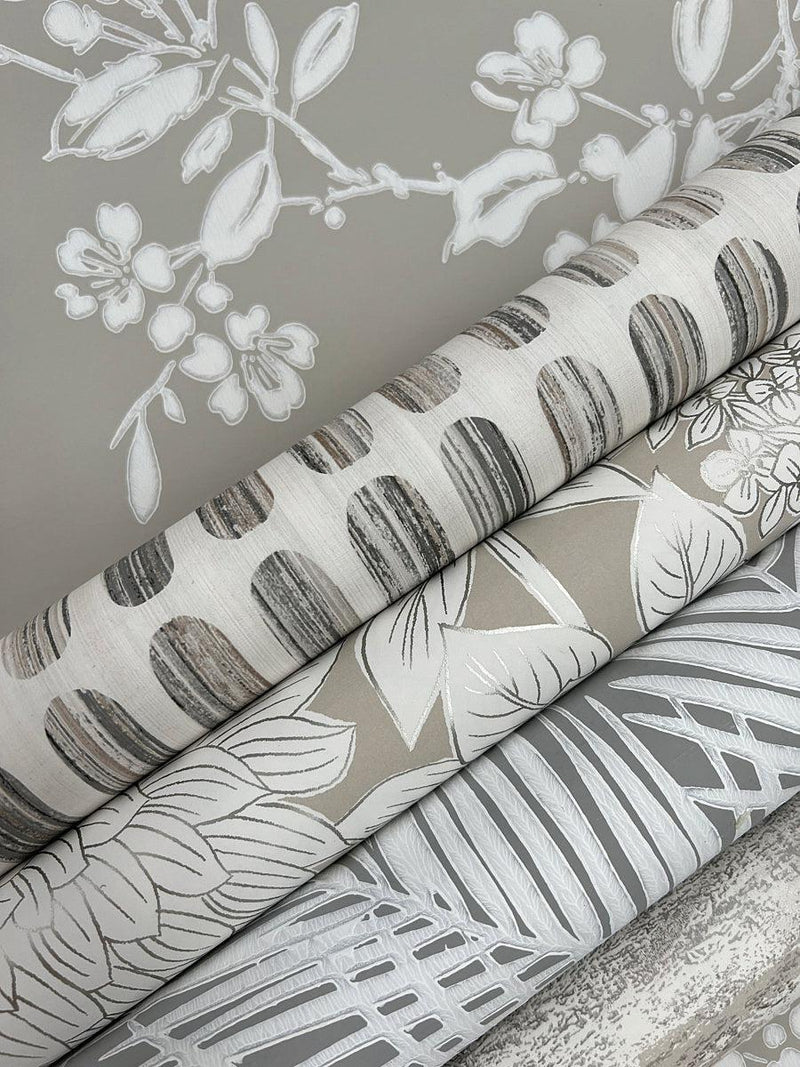 Wallpaper Petite Pergola Wallpaper // Grey & Taupe 