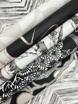 Wallpaper Petite Watercolor Chevron Wallpaper // Black & White 