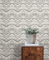 Wallpaper Petite Watercolor Chevron Wallpaper // Black & White 