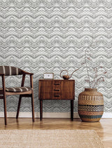Wallpaper Petite Watercolor Chevron Wallpaper // Black & White 