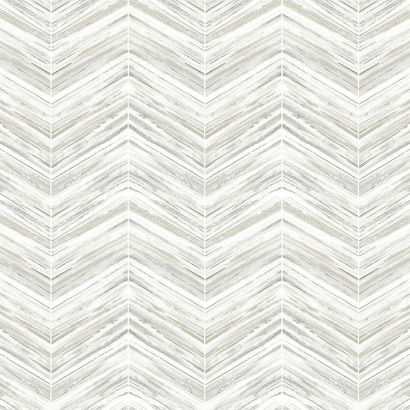 Wallpaper Petite Watercolor Chevron Wallpaper Sample // White & Grey 8 x 10 