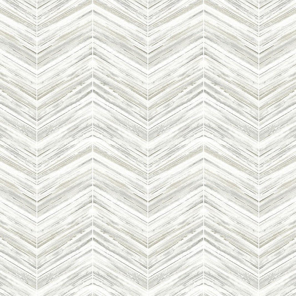 Wallpaper Petite Watercolor Chevron Wallpaper // White & Grey 