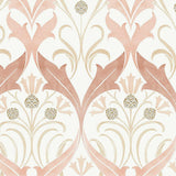 Wallpaper Pine Cone Ribbon Wallpaper // Blush 
