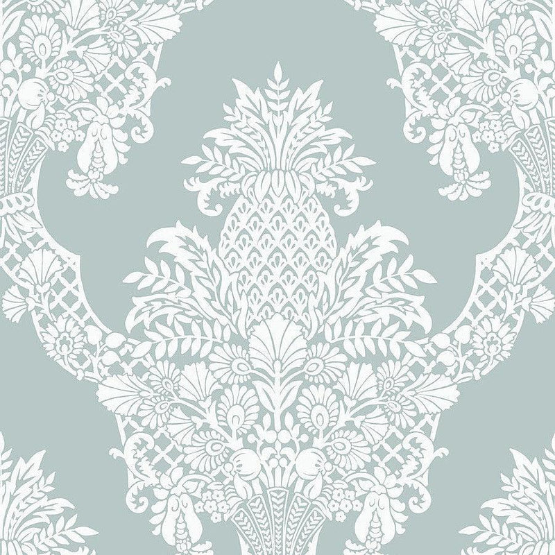 Wallpaper Pineapple Plantation Wallpaper Sample // Blue 8 x 10 