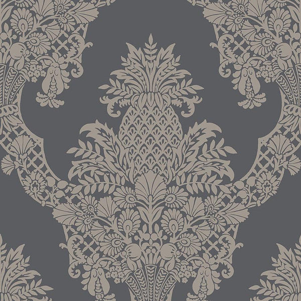 Wallpaper Pineapple Plantation Wallpaper Sample // Grey 8 x 10 