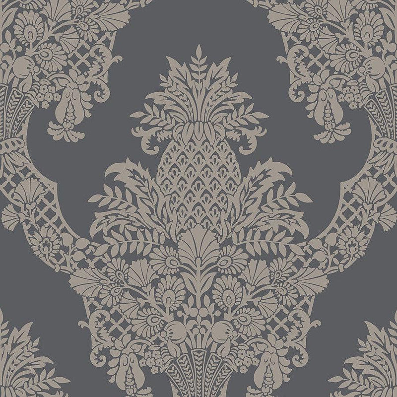 Wallpaper Pineapple Plantation Wallpaper Sample // Grey 8 x 10 