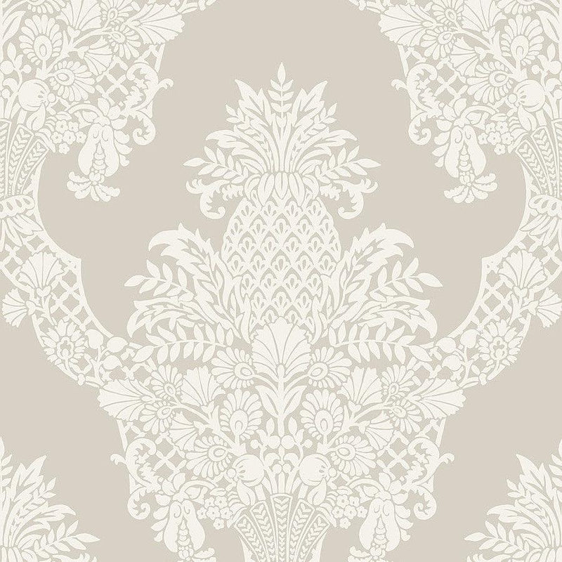 Wallpaper Pineapple Plantation Wallpaper Sample // Taupe 8 x 10 