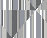 Wallpaper Pinwheel Stripe Wall Mural // Grey 