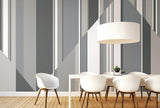 Wallpaper Pinwheel Stripe Wall Mural // Grey 