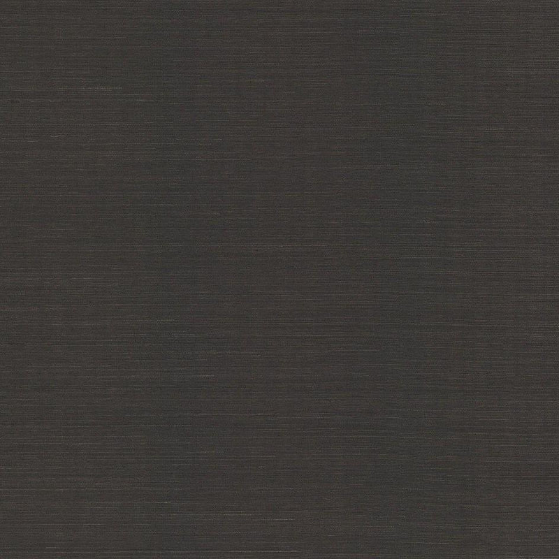 Wallpaper Plain Sisal Grasscloth Wallpaper // Black 