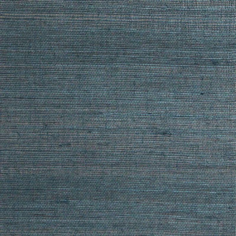 Wallpaper Plain Sisal Grasscloth Wallpaper Sample // Teal 8 x 10 