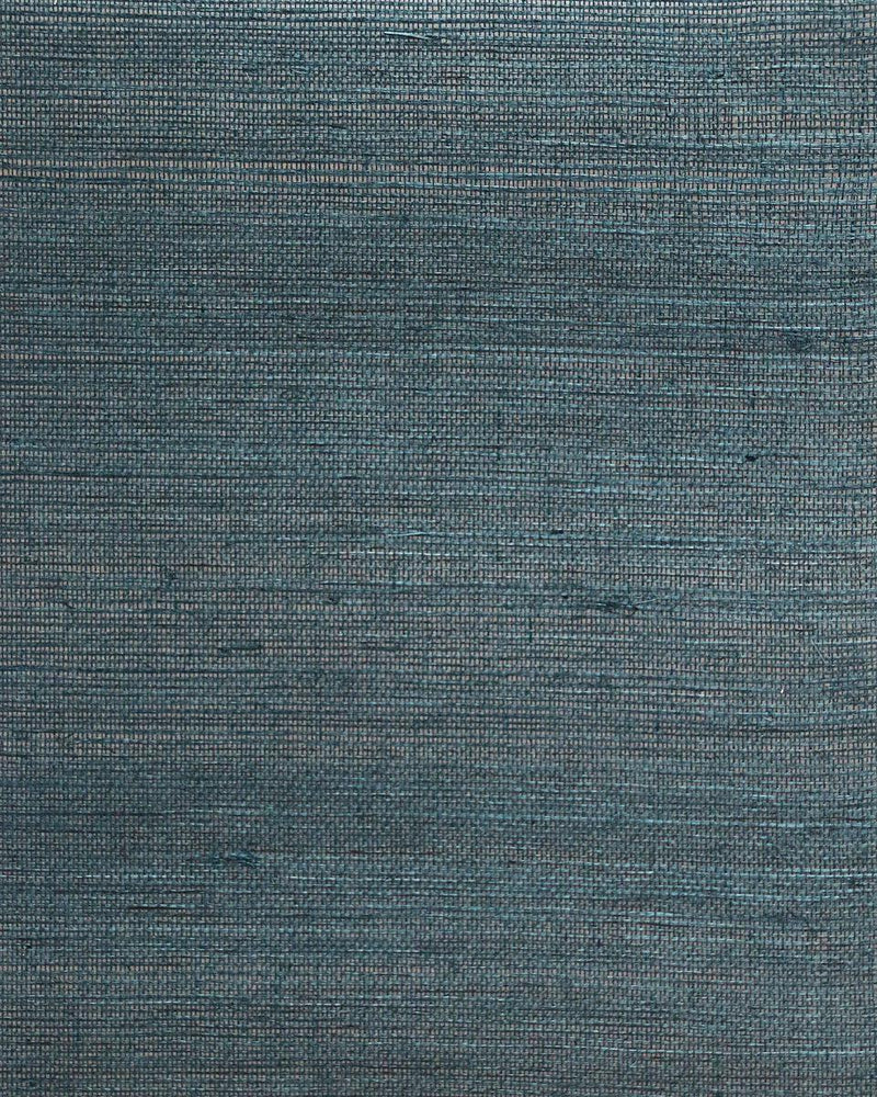 Wallpaper Plain Sisal Grasscloth Wallpaper // Teal 