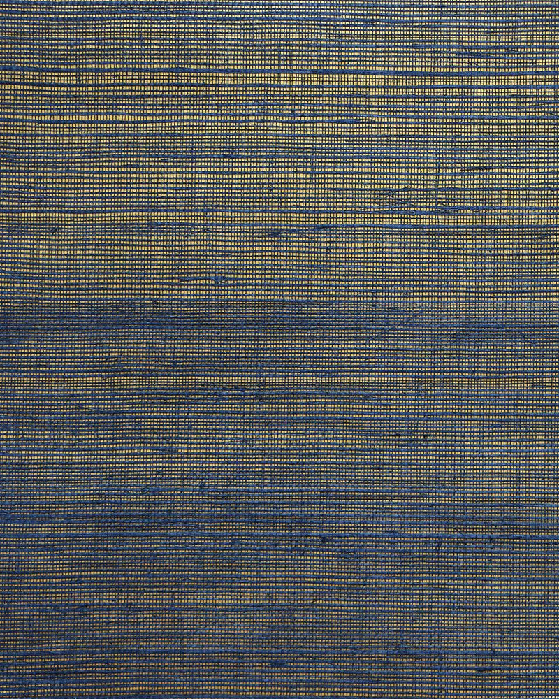 Wallpaper Plain Sisal Wallpaper Wallpaper // Indigo & Gold 
