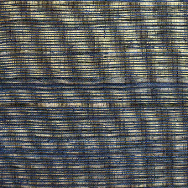 Wallpaper Plain Sisal Wallpaper Wallpaper // Indigo & Gold 