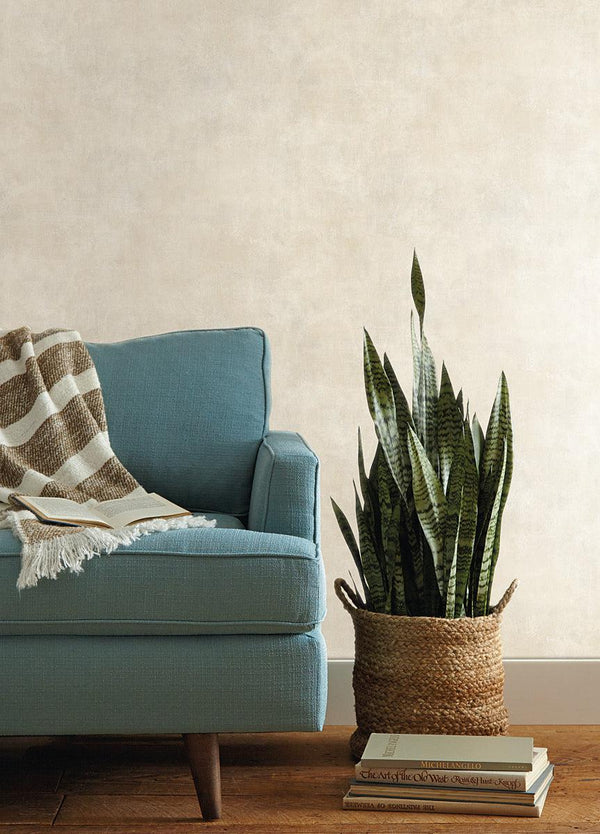 Wallpaper Plaster Finish Wallpaper // Cloud Cream 