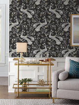 Wallpaper Plume Wallpaper // Black & Gold 
