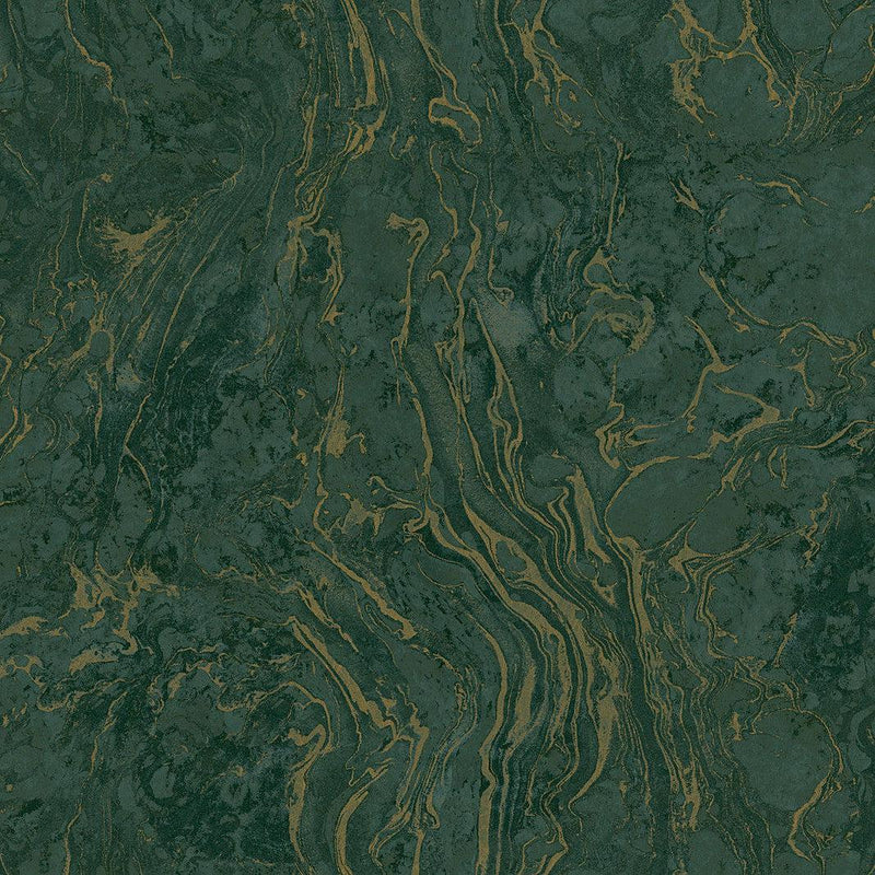 Wallpaper Polished Marble Wallpaper Sample // Green 8 x 10 