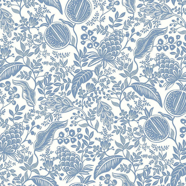 Wallpaper Pomegranate Wallpaper // White & Blue 