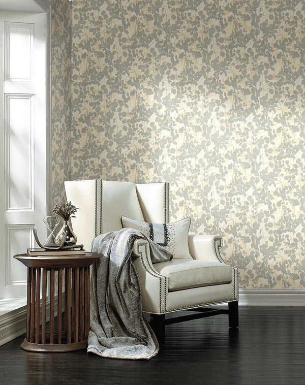 Wallpaper Pressed Leaves Wallpaper // Cream 