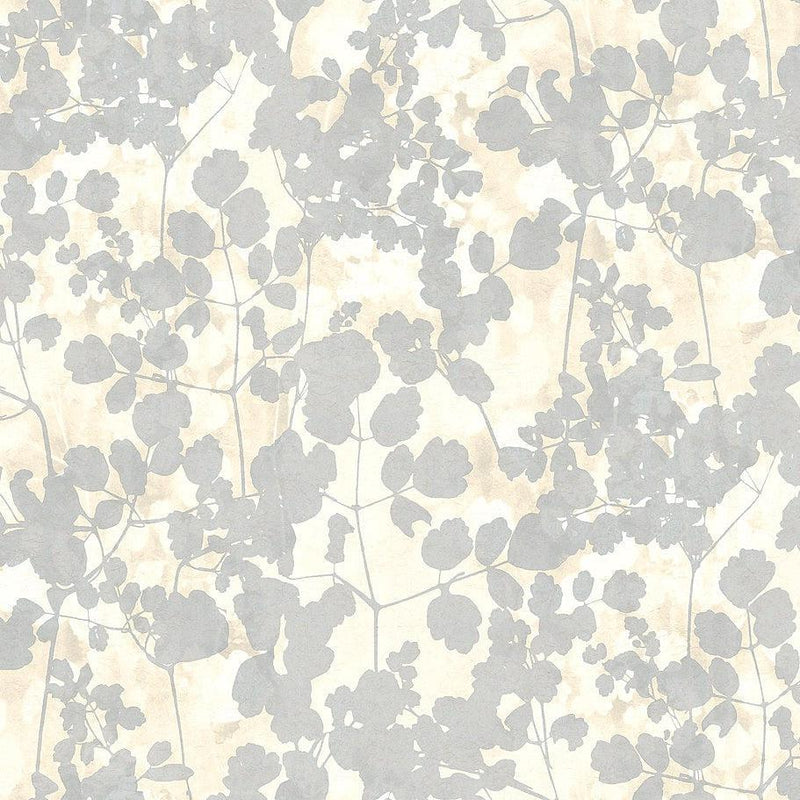 Wallpaper Pressed Leaves Wallpaper Sample // Cream 8 x 10 
