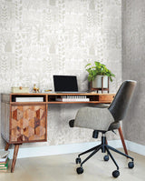 Wallpaper Primitive Trees Wallpaper // White & Cream 