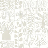 Wallpaper Primitive Trees Wallpaper // White & Cream 