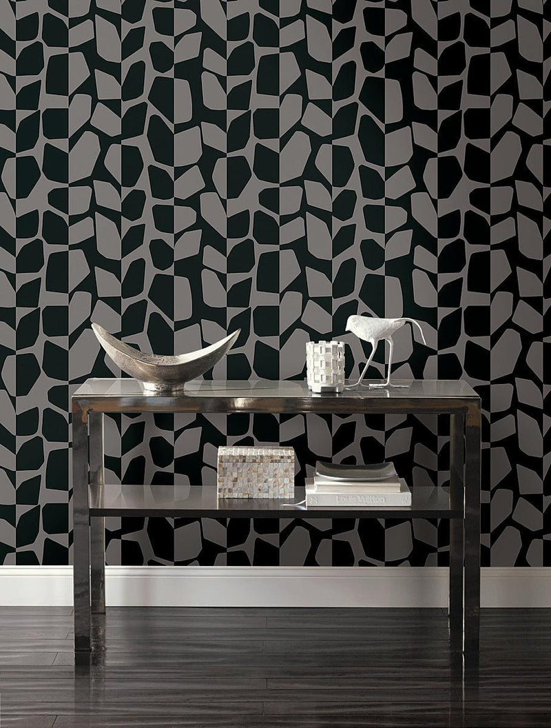 Wallpaper Primitive Vines Wallpaper // Black Metallic 