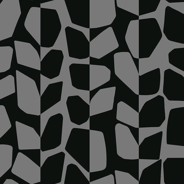Wallpaper Primitive Vines Wallpaper Sample // Black Metallic 8 x 10 