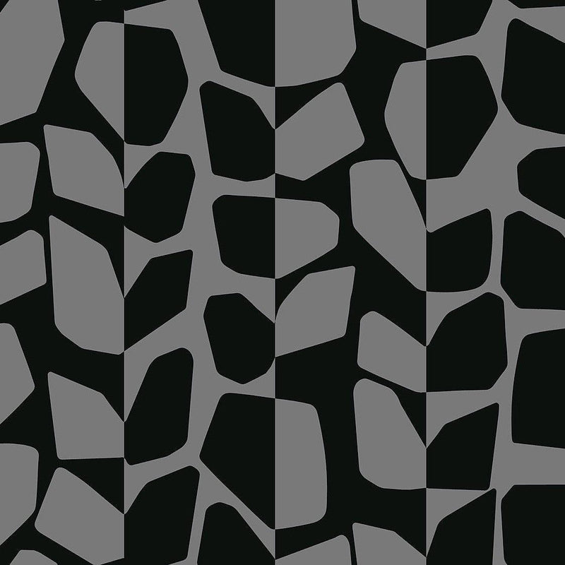Wallpaper Primitive Vines Wallpaper Sample // Black Metallic 8 x 10 