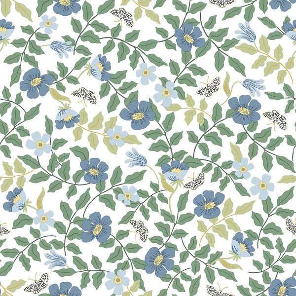 Wallpaper Primrose Peel & Stick Wallpaper // Blue & White 