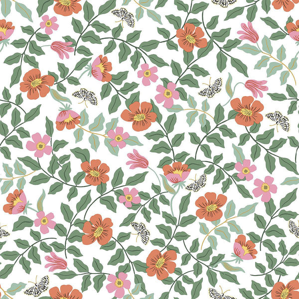 Wallpaper Primrose Peel & Stick Wallpaper // Rose & Cream 