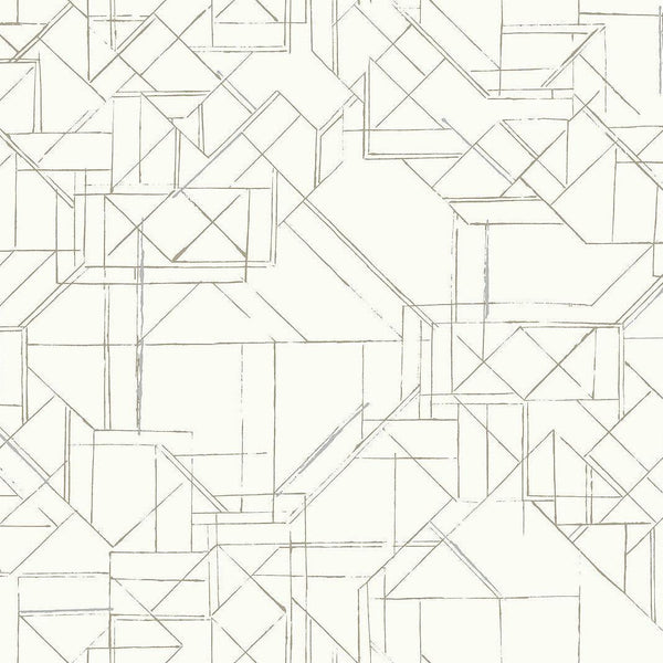 Wallpaper Prism Schematics Peel & Stick Wallpaper // Grey 