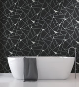 Wallpaper Prismatic Wallpaper // Black & Silver 