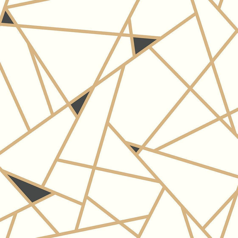 Wallpaper Prismatic Wallpaper Sample // Gold & Black 8 x 10 