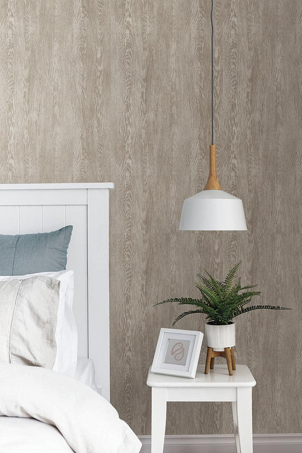 Wallpaper Quarter Sawn Wood Wallpaper // Brown 