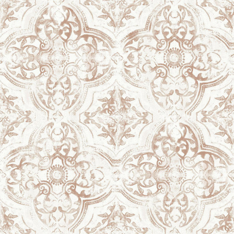 Wallpaper Quartet Wallpaper Sample // Off White & Tan 8 x 10 