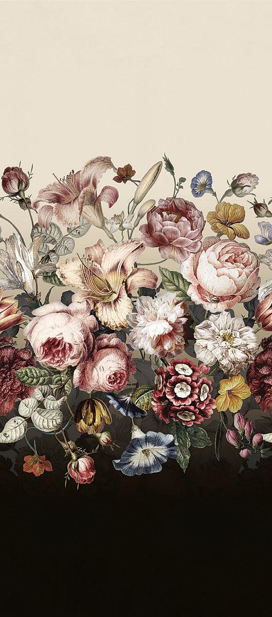 Wallpaper Rachel Rose Wall Mural Sample // Taupe 8 x 10 