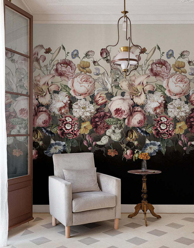 Wallpaper Rachel Rose Wall Mural // Taupe 