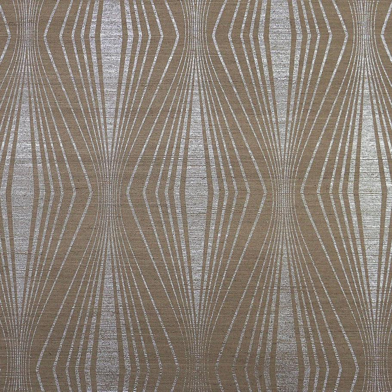 Wallpaper Radiant Wallpaper Sample // Silver & Taupe 8 x 10 