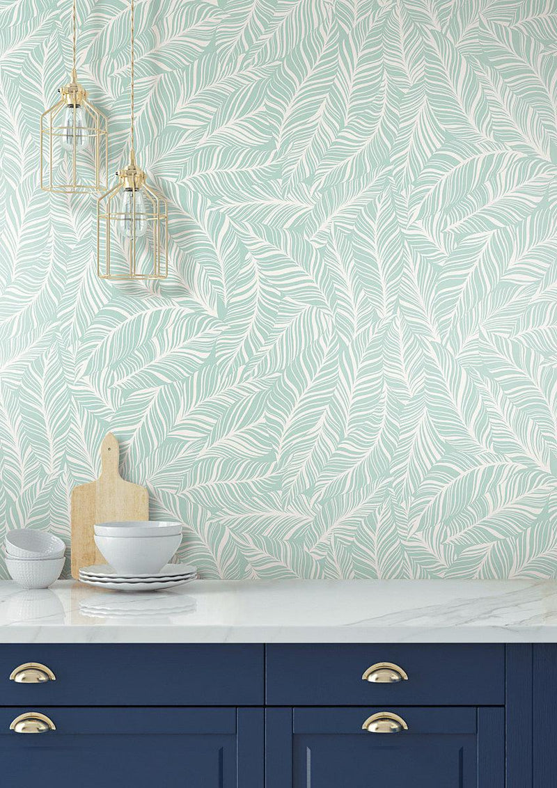 Wallpaper Rainforest Canopy Wallpaper // Aqua 