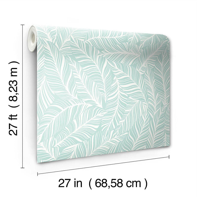 Wallpaper Rainforest Canopy Wallpaper // Aqua 